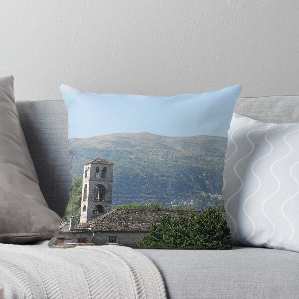 Item preview, Stone church tower Dilofo village Greece designed and sold by goceris.
