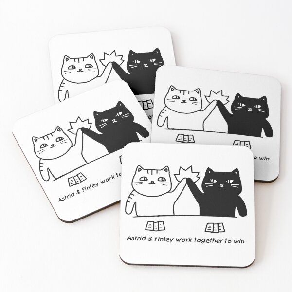 Item preview, Astrid & Finley the Co-op Cats designed and sold by Gameosity.