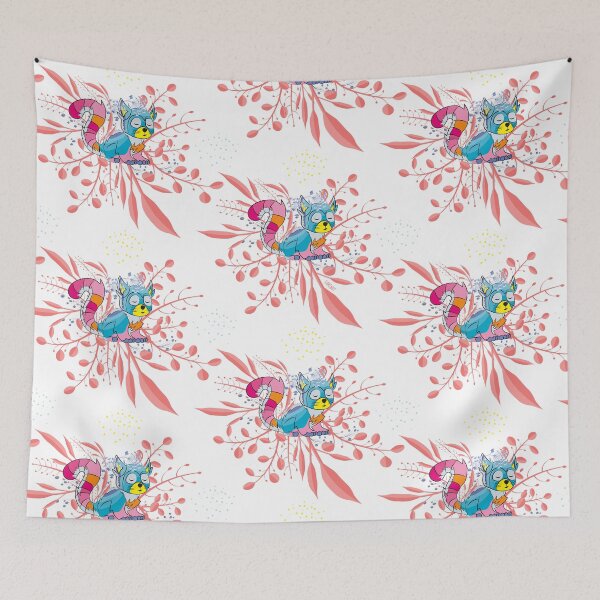 Item preview, Happy Spring Racoon Pattern designed and sold by famenxt.