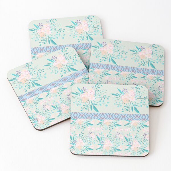 Item preview, Shabby Chic Mint Floral designed and sold by famenxt.