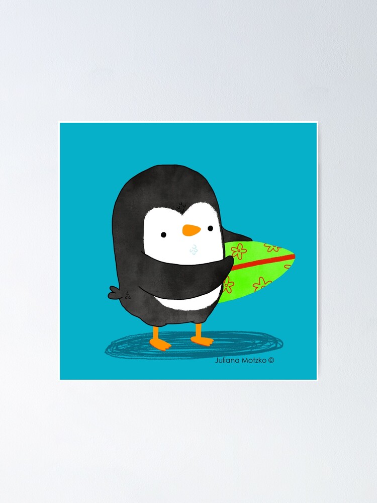 Alternate view of Surf Penguin Poster
