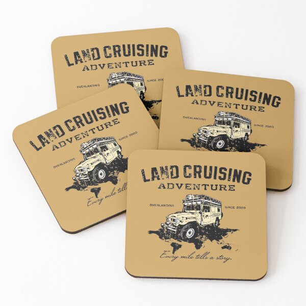 Every Mile Tells a Story - dark print Coasters (Set of 4)