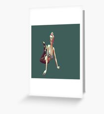 Retro pin up girl Greeting Card