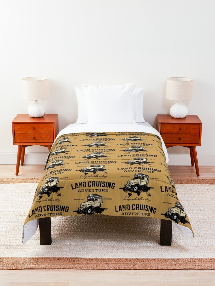 Alternate view of Every Mile Tells a Story - dark print Comforter