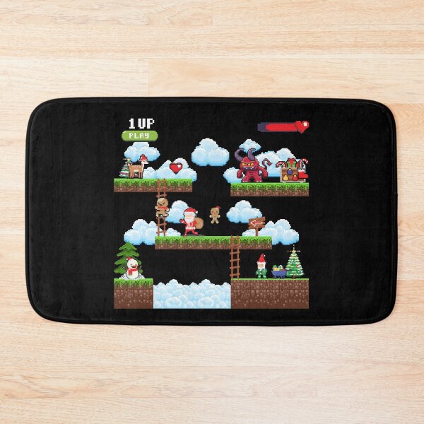 Item preview, Santa vs Krampus Pixel Art 8-Bit Ugly Christmas Gaming designed and sold by MerchK1ng.