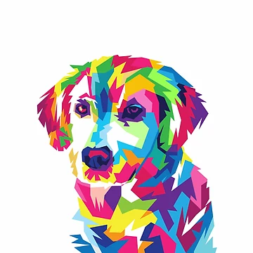 Artwork thumbnail, Abstract art dog. by javaoverride