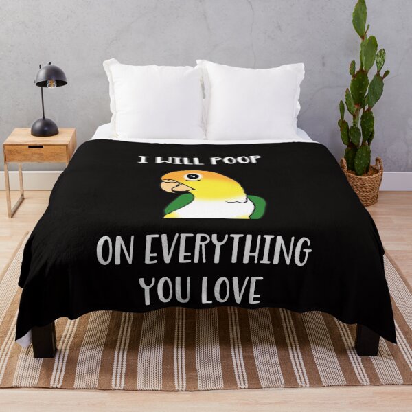 Item preview, i will poop on everything you love - white bellied caique designed and sold by FandomizedRose.