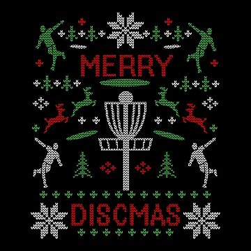 Vorschaubild zum Design Frohe Discmas Disc Golf hässliche Weihnachten Pullover Digital Art von TeeCreations