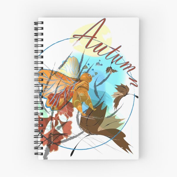 Item preview, AUTUMN ILLUSTRATION, LEAVES AND FAIRY PUSHED BY WIND designed and sold by Luciano Montemarano.