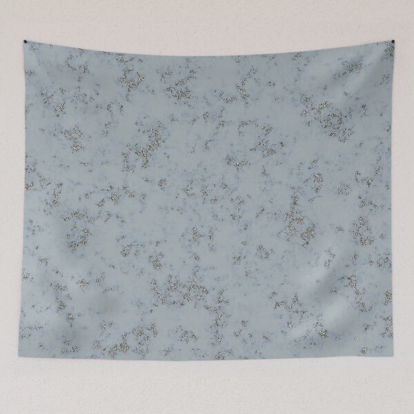 Item preview, Silver Glitter on Smokey Blue Marble designed and sold by BloomCatB.