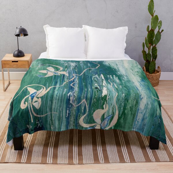 abstract water surface Throw Blanket