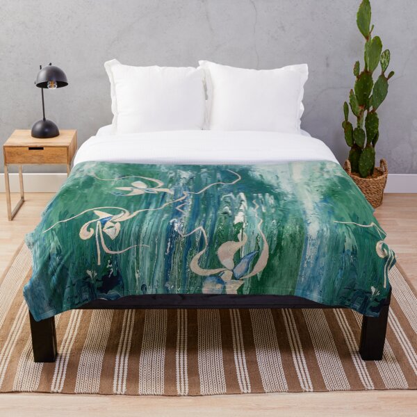 abstract water surface Throw Blanket