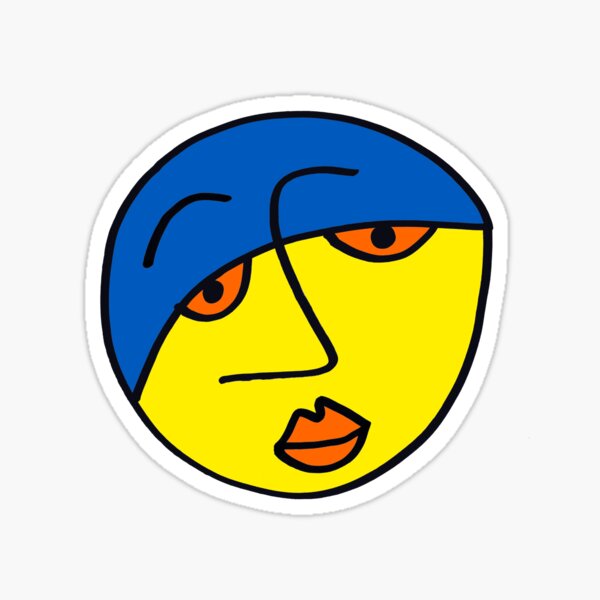 Circle Head on Read Board Sticker