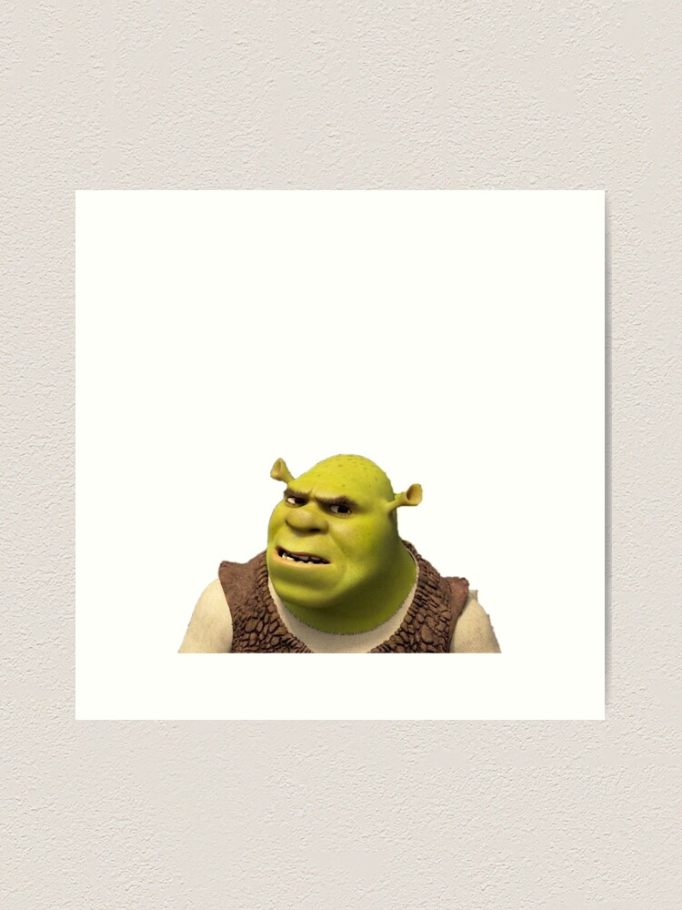 Giant Shrek Head Art Print for Sale by MemeStickersCo