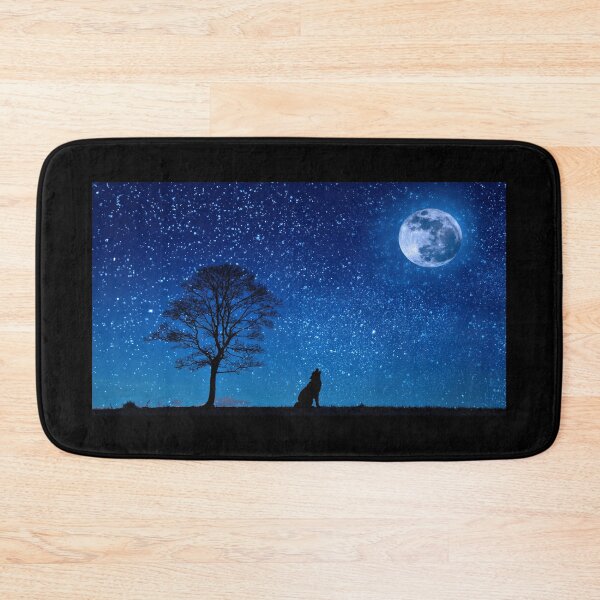 Item preview, Wolf Howling at the Moon, Wolf Moon Night Sky Stars designed and sold by BetterDesigns4U.