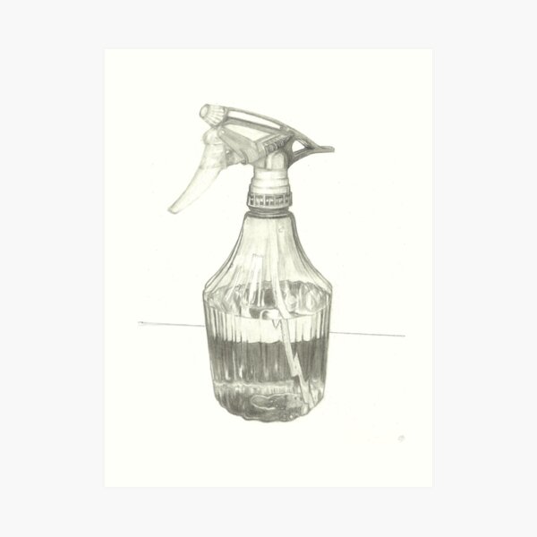 Spray Bottle Drawing Art Print For Sale By RosalindB Redbubble   Aps,504x498,small,transparent Pad,600x600,f8f8f8 