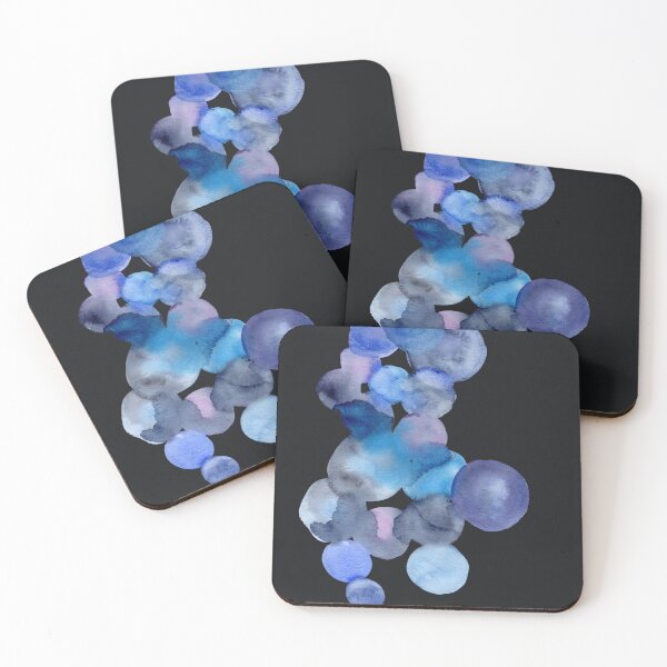 Item preview, Watercolor Bubbles with black background designed and sold by Sandra Connelly.