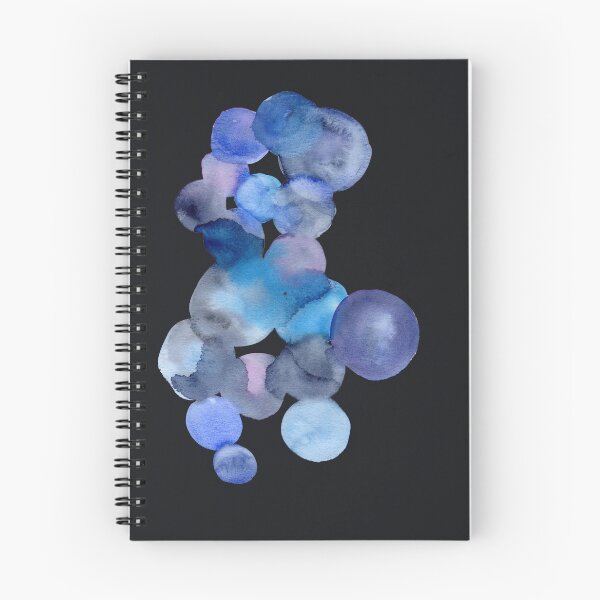 Item preview, Watercolor Bubbles with black background designed and sold by Sandra Connelly.