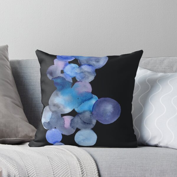 Item preview, Watercolor Bubbles with black background designed and sold by Sandra Connelly.