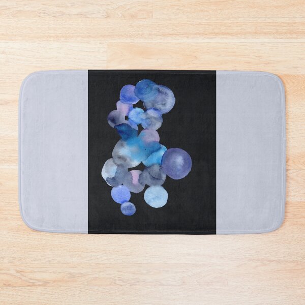 Item preview, Watercolor Bubbles with black background designed and sold by Sandra Connelly.