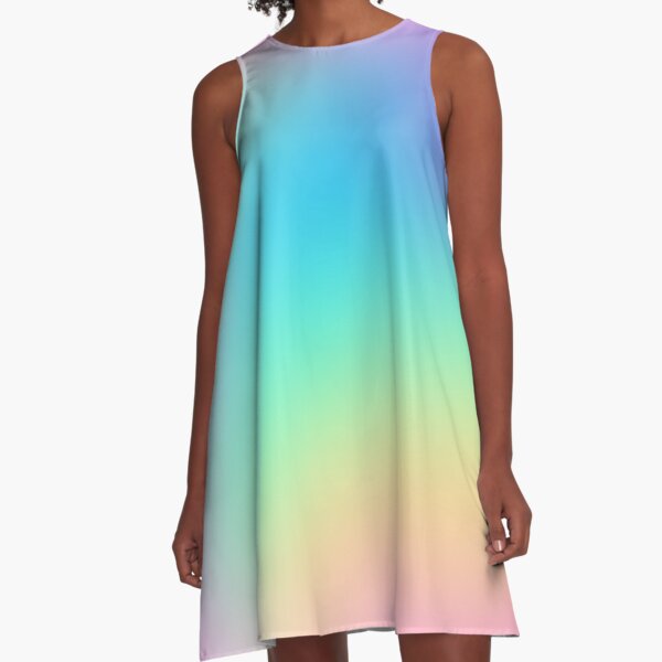 Soft Colorful Gradient A-Line Dress