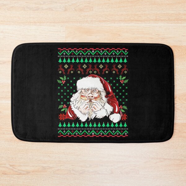 Item preview, Funny Christmas Santa Claus Xmas Eating Bacon British English Traditional Food designed and sold by UniQueensShop.