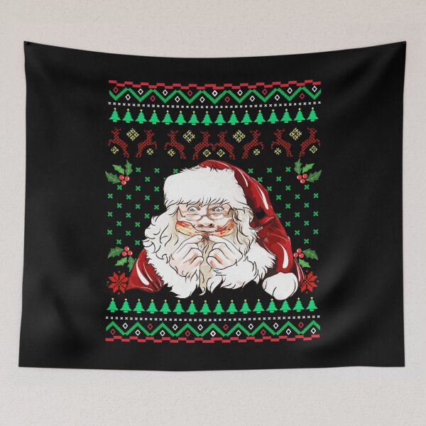 Item preview, Funny Christmas Santa Claus Xmas Eating Bacon British English Traditional Food designed and sold by UniQueensShop.