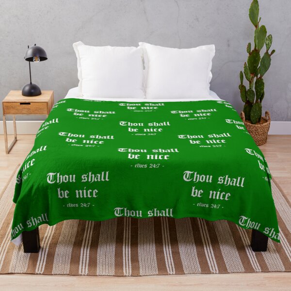 Item preview, Thou Shall Be Nice Funny Christmas Elves Gift (Green) designed and sold by 4wordsmovement.