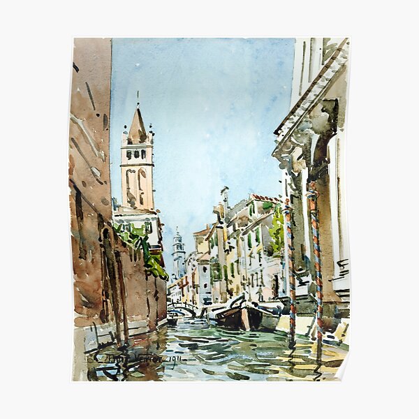 Edward Darley Boit Rio di San Barnaba, Venice Poster