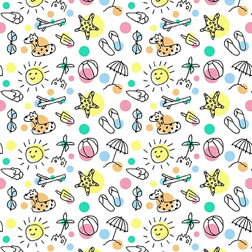 Artwork thumbnail, Cute summer pattern by javaoverride