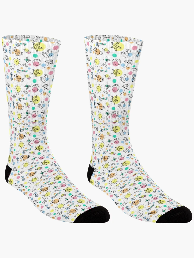 Thumbnail 3 of 5, Socks, Cute summer pattern designed and sold by javaoverride.