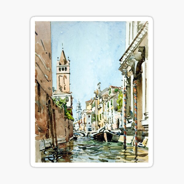 Edward Darley Boit Rio di San Barnaba, Venice Sticker