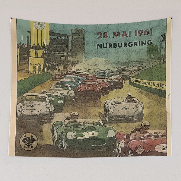 Item preview, 1000 Kilometer Race Germany Poster – Classic Endurance Racing Art designed and sold by Road To Track.