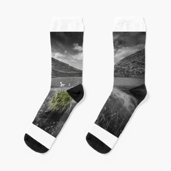 Bog Cotton on Blue Lough Socks