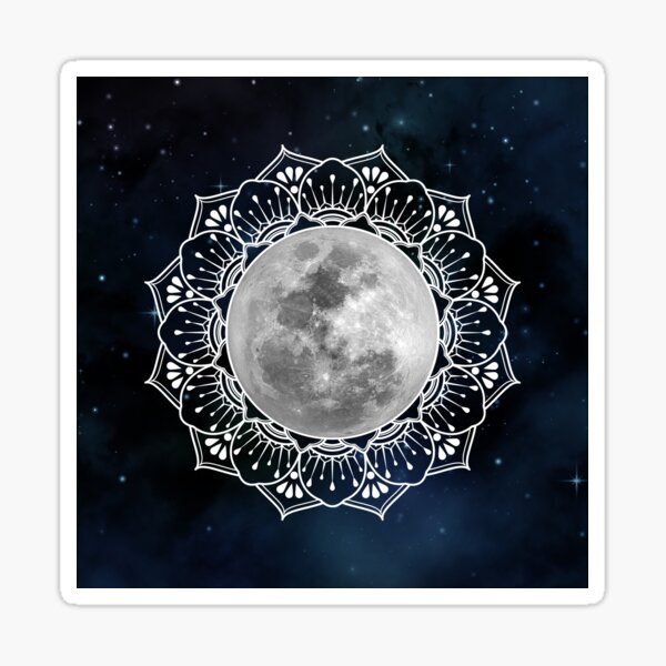Full Moon Mandala Sticker