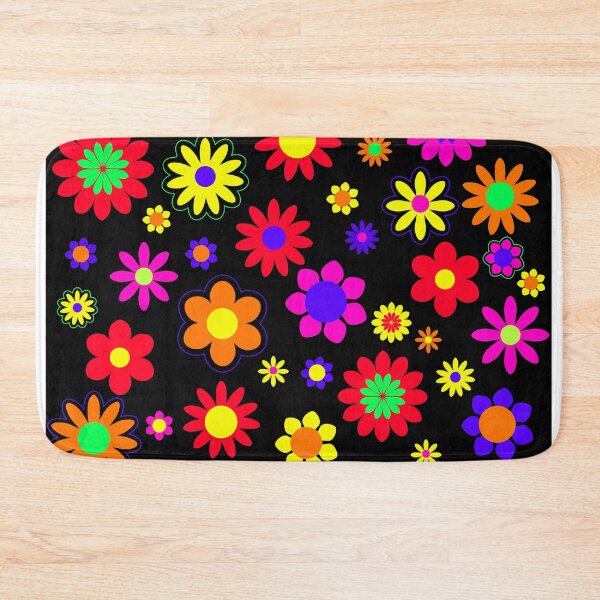 Item preview, Retro Hippie Flower Power Pattern designed and sold by ArtformDesigns.