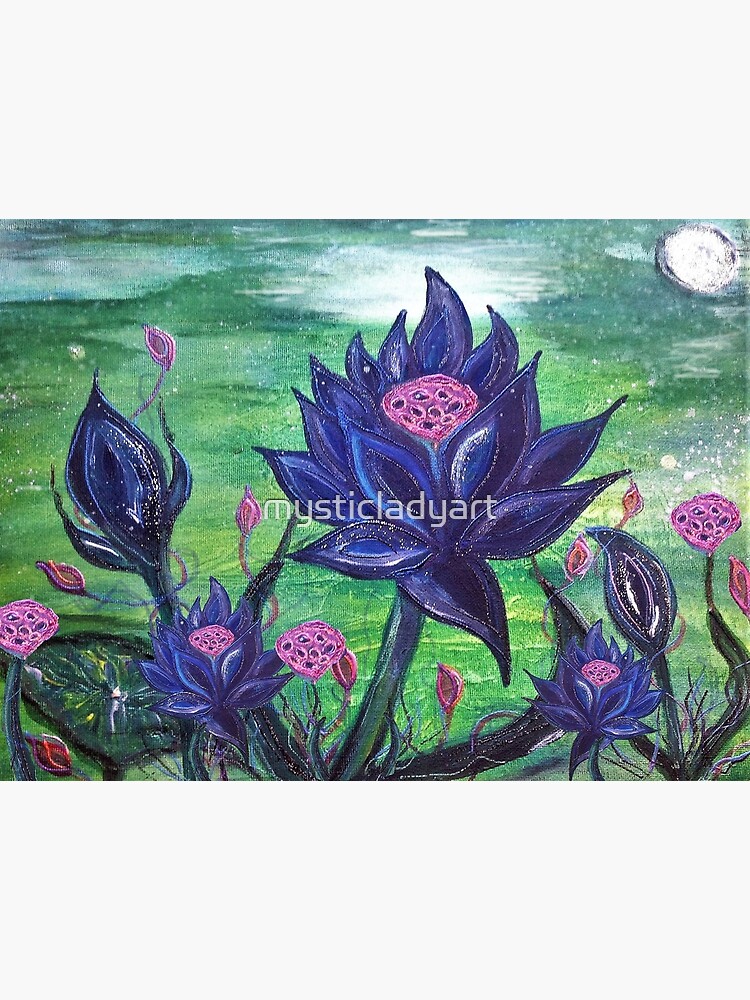 mtg black lotus gathering art fine art oil on canvas original painting by  mysticladyart | Metal Print