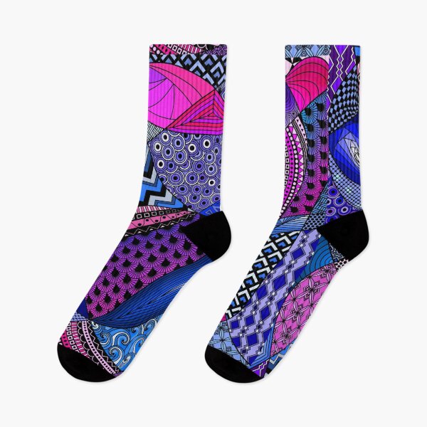 Item preview, Tangle Doodle in Pink, Purple and Blue designed and sold by ArtformDesigns.