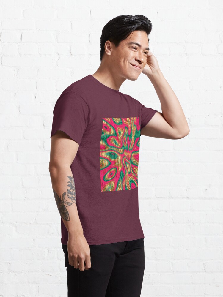 Thumbnail 5 of 7, Classic T-Shirt, Abstract random colors #5 | Meditative thing! designed and sold by blackhalt.