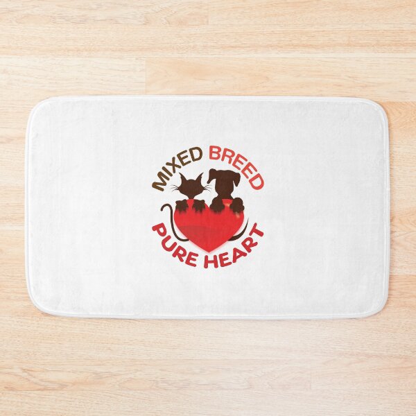 Item preview, 'Mixed Breed Pure Heart' (White) designed and sold by The Button Gal.