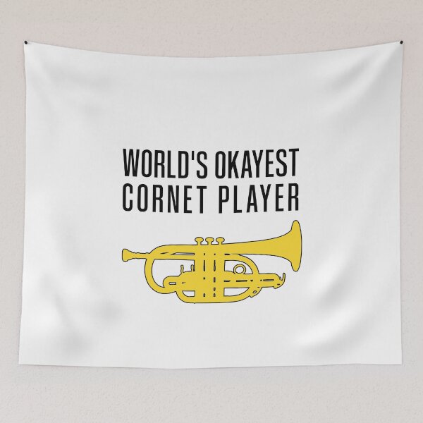 Item preview, Cornet - WORLD'S OKAYEST CORNET PLAYER - Funny trumpet gift / Funny cornet gift designed and sold by HEJAshirts.