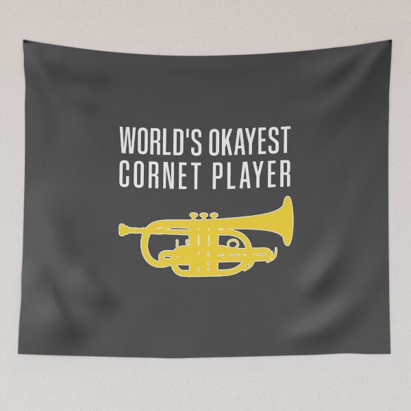 Item preview, Cornet - WORLD'S OKAYEST CORNET PLAYER - Funny trumpet gift / Funny cornet gift designed and sold by HEJAshirts.