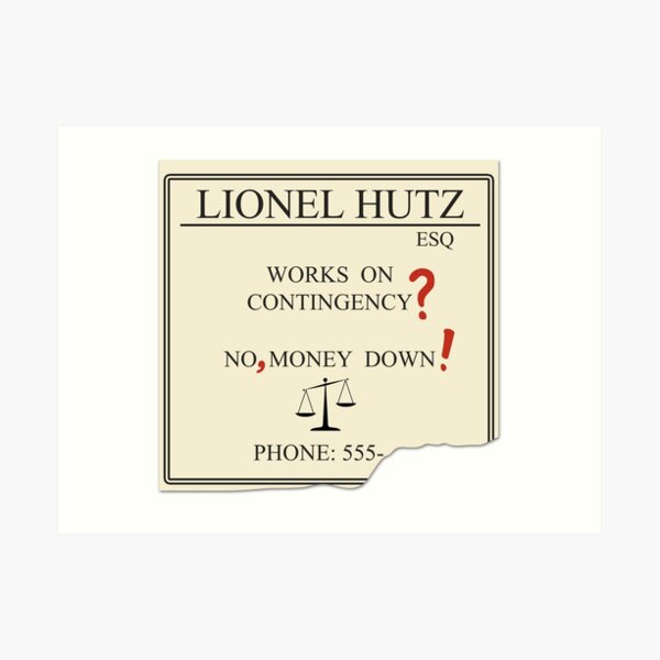 Lionel Hutz - No, money down! Art Print