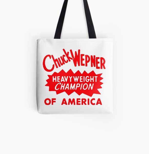 Chuck Wepner Cool Typography, Red All Over Print Tote Bag