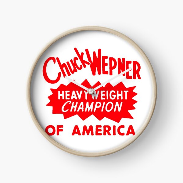 Chuck Wepner Cool Typography, Red Clock