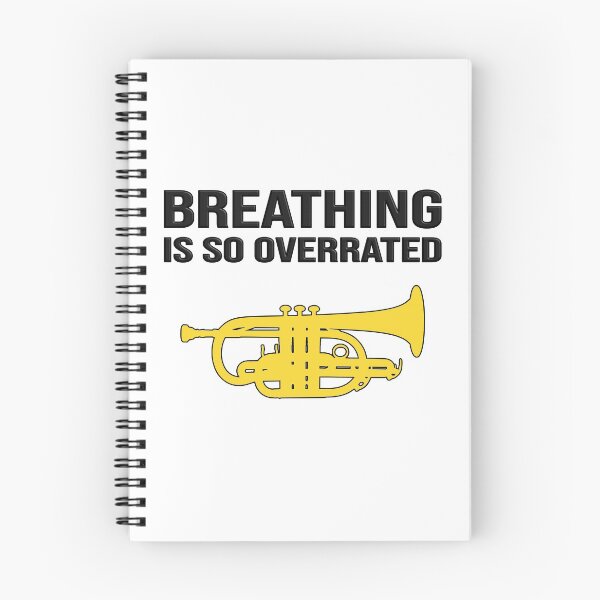 Item preview, Cornet - BREATHING IS SO OVERRATED - Funny trumpet gift / Funny cornet gift designed and sold by HEJAshirts.