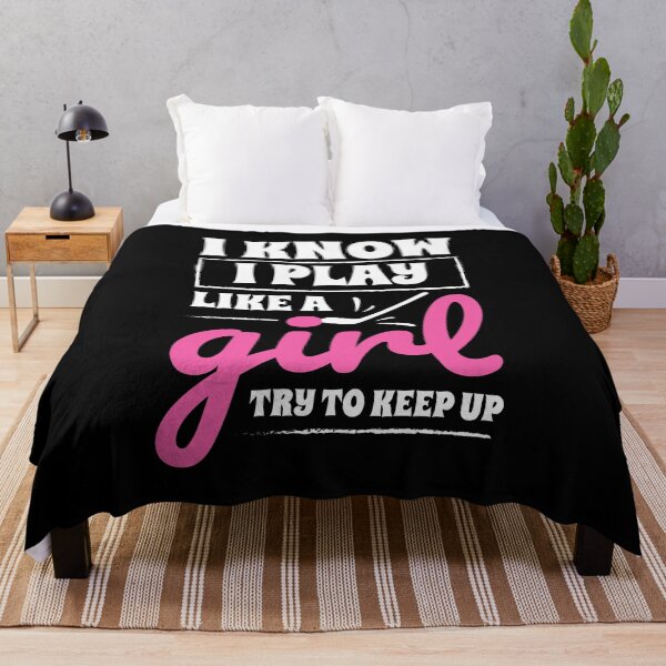 Item preview, I Know I Play Like A Girl Hockey Quote designed and sold by jeffded.