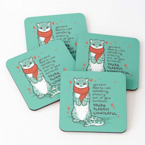 Item preview, "You're Already Wonderful" Snow Leopard designed and sold by thelatestkate.