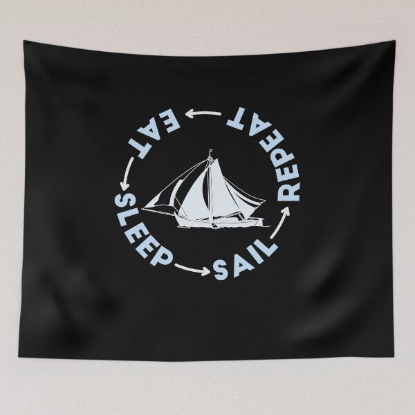 Item preview, Eat Sleep Sailing Repeat Sailing Quote designed and sold by jeffded.