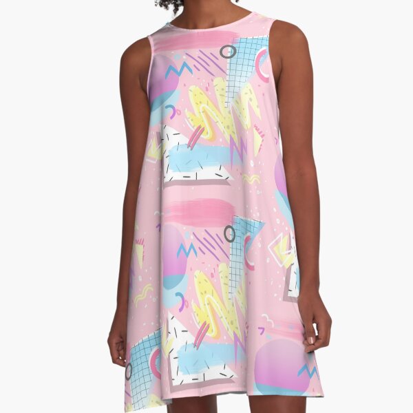 Pastel Flashbacks A-Line Dress